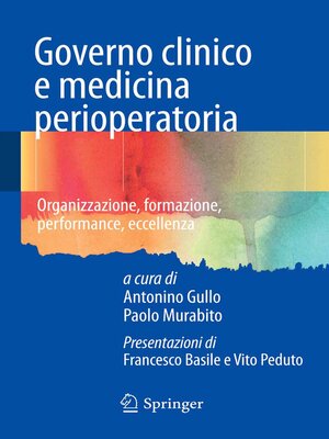 cover image of Governo clinico e medicina perioperatoria